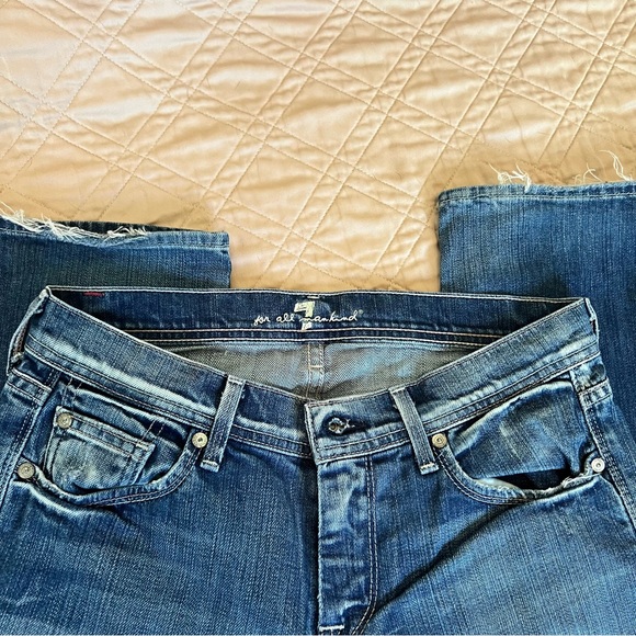 7 For All Mankind Justine Tahiti Velvet Ribbon Boot Cut Jeans - Picture 4 of 6